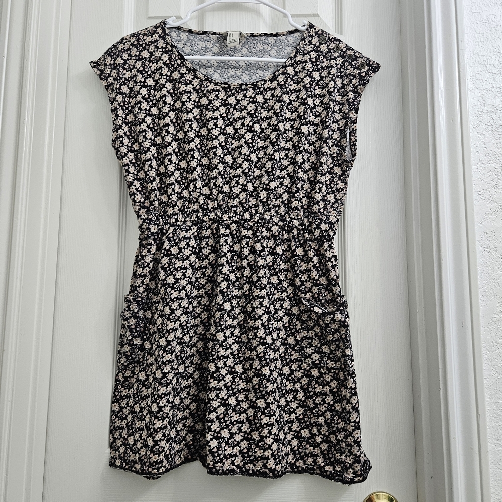 Forever 21 Floral Cap sleeves Mini Dress - L